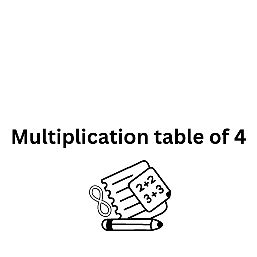 Multiplication table of 4